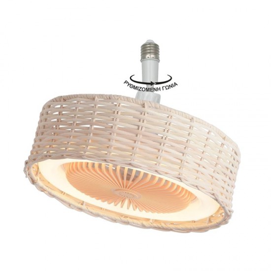 BAMBI” ΑΝΕΜΙΣΤΗΡΑΣ 6″ ΓΙΑ ΝΤΟΥΙ E27 30W+REMOTE+LED 3 CCT DIMMABLE