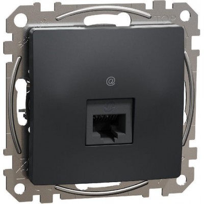 Πρίζα δικτύου UTP 1XRJ45 8 ( 8 ) CAT6Α Ανθρακί