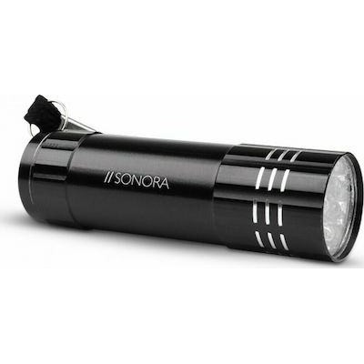 Αλουμινένιος mini φακός LED 30 lm σε μαύρο χρώμα SONORA BLACK RAY