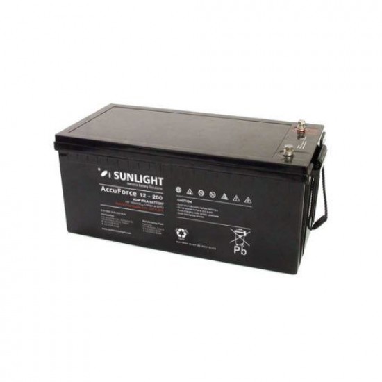 Μπαταρία Sunlight Accuforce S 12-200 VRLA – AGM τεχνολογίας 12V – 200Ah S