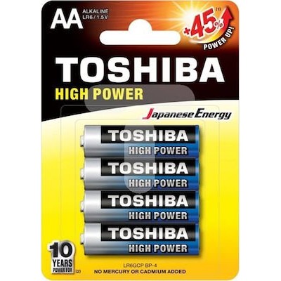 TOSHIBA  ΑΛΚΑΛΙΚΗ  ΜΠΑΤΑΡΙΑ  HIGH POWER ΑΑ LR6GCP BP-4