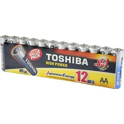 TOSHIBA HIGH POWER ΑΛΚΑΛΙΚΗ ΜΠΑΤΑΡΙΑ ΑΑ LR6GCNN MP-12