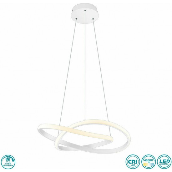 ΦΩΤΙΣΤΙΚΟ ΚΡΕΜΑΣΤΟ LED 27W 3000K ΛΕΥΚΟ ΜΑΤ COURSE