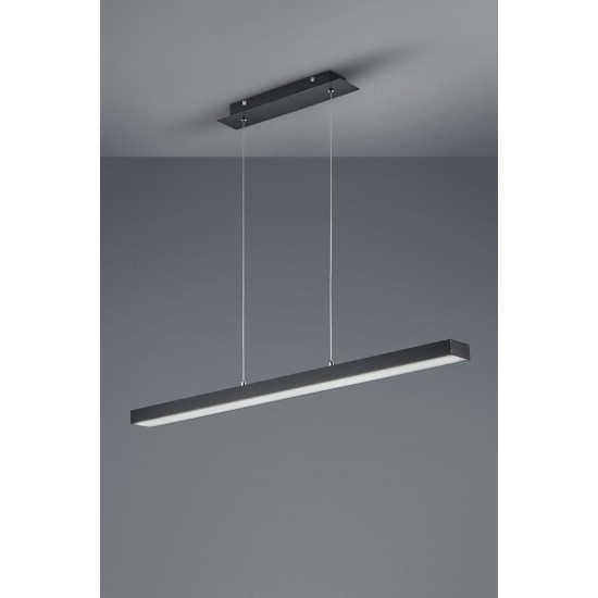 Φωτιστικό Ράγα Μαύρο ματ led 18W 3000K-4000K-5000K-6500K AGANO