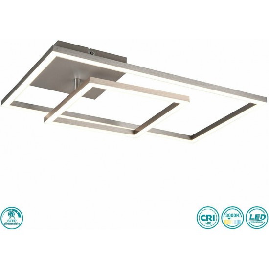 ΦΩΤΙΣΤΙΚΟ ΟΡΟΦΗΣ ΝΙΚΕΛ ΜΑΤ LED 25W 3000K 3000lm PADELLA