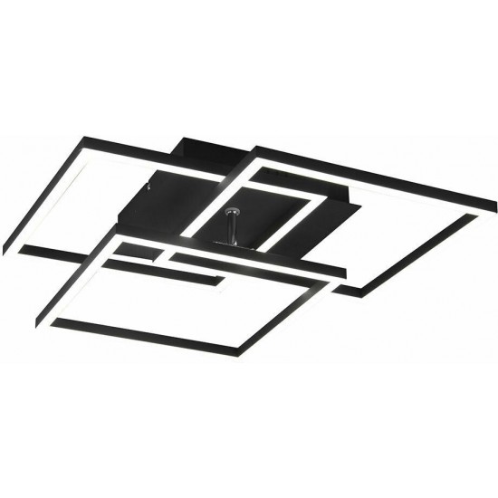 Φωτιστικό οροφής LED SMD 28W 2700-6000K 2700lm μαύρο  ματ με Τηλεχειριστήριο MOBILE