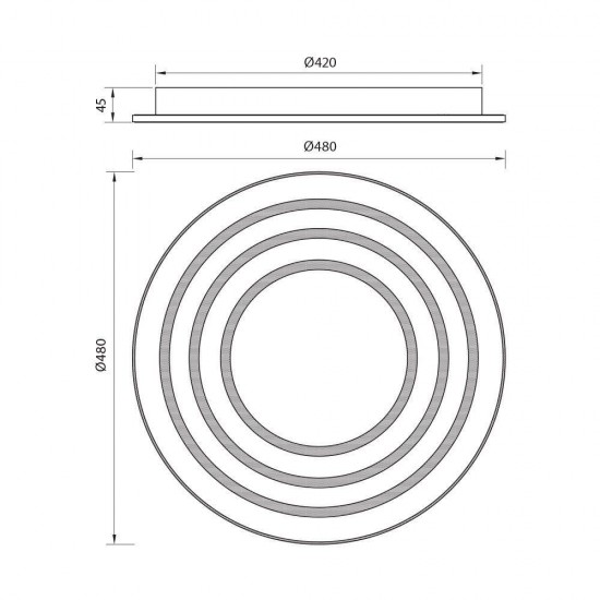 Φωτιστικό οροφής LED με τηλεχειριστήριο DALIA LED  80W  RGB-CCT  3000-6000K