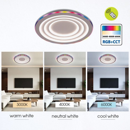 Φωτιστικό οροφής LED με τηλεχειριστήριο DALIA LED  80W  RGB-CCT  3000-6000K