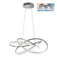 Φωτιστικό LED MAREA LED  60W  χρωμίου  διακόπτης CCT  3000-4000-6000K