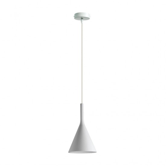 Φωτιστικό κρεμαστό γύψινο, 240V, Ε27, Max 20W (LED), IP20, ø16.5x29cm, με δυνατότητα βαφής, λευκό  Remy