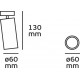 Σποτ οροφής κύλινδρος, 240V, GU10/Par16, Max 35w, IP20, λευκό