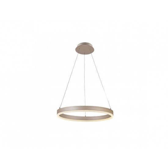 Φωτιστικό LED κρεμαστό, 200-240V, 32w, 3000K, 2.080lm,  IP20, ø40cm, σαμπανιζέ