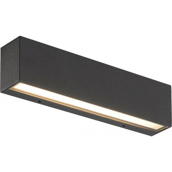 Φωτιστικό Led τοίχου, 220-240V, 4w, 3000K, 300lm,  IP65, 19x5x3.3cm, ανθρακί