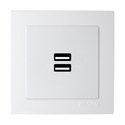Λευκή πρίζα USB διπλή - 24111081