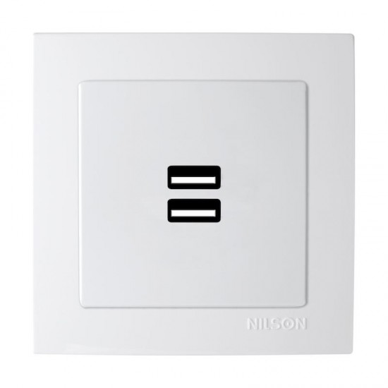 Λευκή πρίζα USB διπλή - 24111081