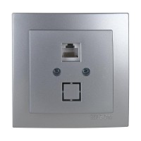 Ασημί πρίζα δικτύου CAT6 - 24131045