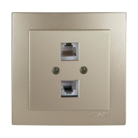 Σατινέ πρίζα δικτύου CAT5 διπλή - 24151046