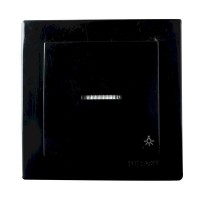 Μαύρο μπουτόν με ενδεικτική λυχνία - 24221006