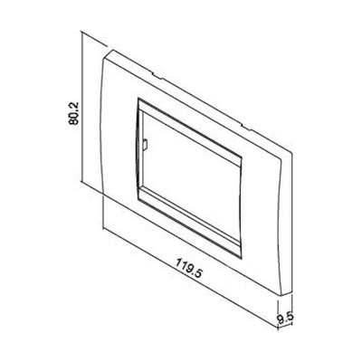 Πλαίσιο 3 θέσεων μαύρο teak - 703020G