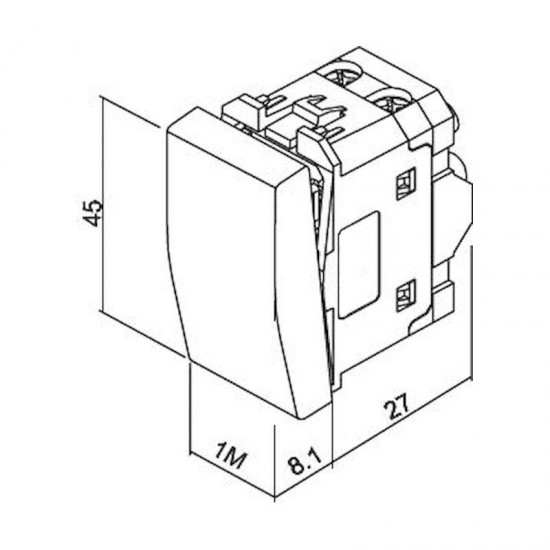 Διακόπτης απλός 1 θέσης Λευκός 10AX 250V - 730101S