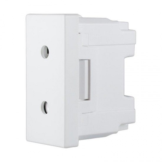 Πρίζα διπολική 1 θέσης  Λευκή 2Ρ 10Α 250V - 740101S