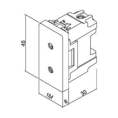 Πρίζα διπολική 1 θέσης  Ιβουάρ 2Ρ 10Α 250V - 740102S