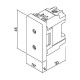 Πρίζα διπολική 1 θέσης  Μαύρη 2Ρ 10Α 250V - 740108S