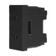 Πρίζα διπολική 1 θέσης  Μαύρη 2Ρ 10Α 250V - 740108S