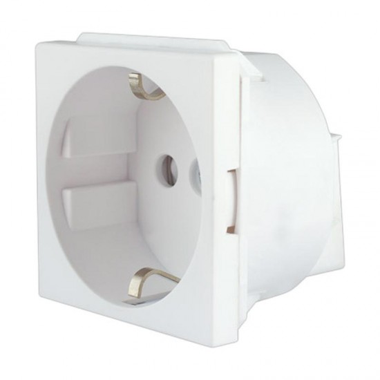 Πρίζα σουκο 2 θέσεων  Λευκή 2Ρ+Ε 16Α 250V - 740501S