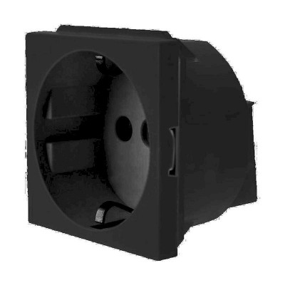Πρίζα σουκο 2 θέσεων Μαύρη 2Ρ+Ε 16Α 250V - 740508S