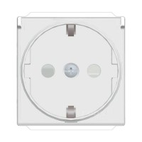 Πρίζα σουκο με καπάκι 2 θέσεων Λευκή 2Ρ+Ε 16Α 250V - 740601S