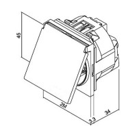 Πρίζα σουκο με καπάκι 2 θέσεων Ιβουάρ 2Ρ+Ε 16Α 250V - 740602S