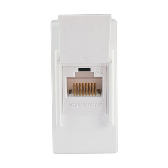 Πρίζα δικτύου 1 θέσης Λευκή Cat.5e RJ45 UTP KS - 744501S