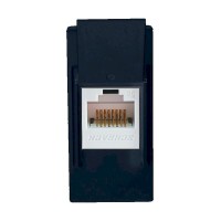 Πρίζα δικτύου 1 θέσης Μαύρη Cat.5e RJ45 UTP KS - 744505S