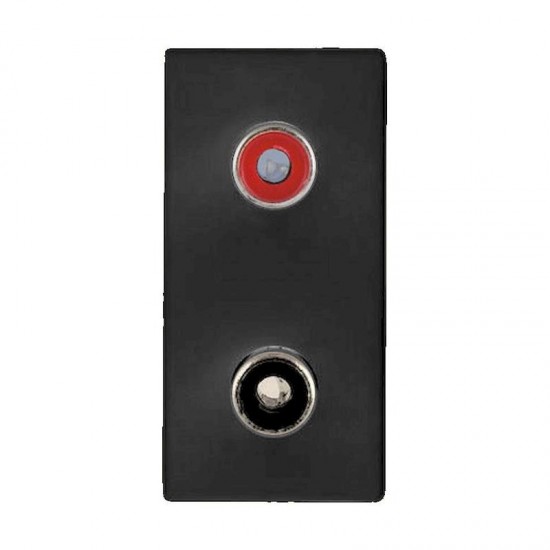 Πρίζα ηχείων 1 θέσης 2XRCA Μαύρη - 747605S