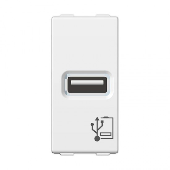 Πρίζα USB Smart Charger 2.1A 1Θ λευκή - 749101S