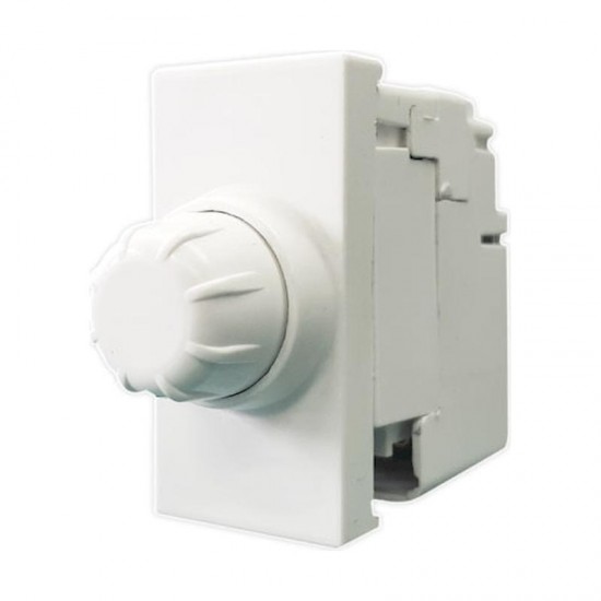 Προγραμματιζόμενος ρεοστάτης 10-100W-VA με περιστροφικό κομβίο ελέγχου και πιεζοδιακόπτη 1 θέσης Λευ - 760411S