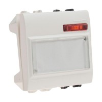 Μπουτόν επιγραφής με λυχνία 220V λευκό - 7696.230