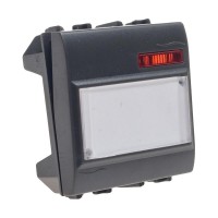 Μπουτόν επιγραφής με λυχνία 12V γραφίτης - 7796.012