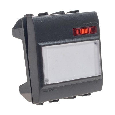 Μπουτόν επιγραφής με λυχνία 12V γραφίτης - 7796.012