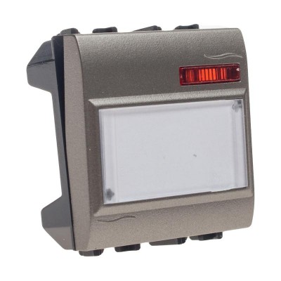 Μπουτόν επιγραφής με λυχνία 12V σατινέ - 7796.012.H