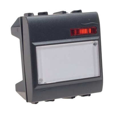 Μπουτόν επιγραφής με λυχνία 220V γραφίτης - 7796.230