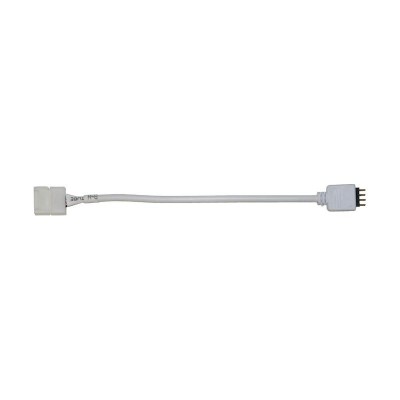 Μούφα αρσενική για ταινία LED 10mm RGB λευκή - CC1-RGB4-M