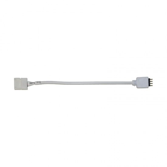 Μούφα αρσενική για ταινία LED 10mm RGB λευκή - CC1-RGB4-M
