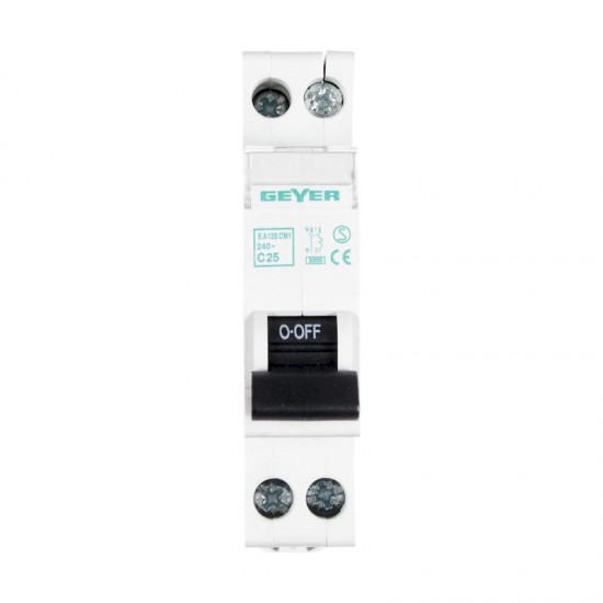 Ασφάλεια 1P+N 1θ 25A C - EA125CN1  GEYER