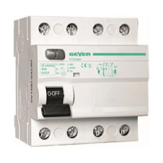 Ρελέ διαφυγής 4P 40A 300mA A - EF440E