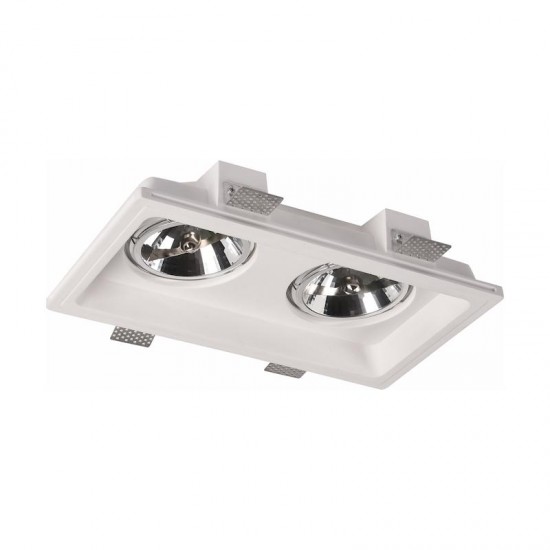 Γύψινο τετράγωνο spot 2xAR111 350x190 - FG350190R
