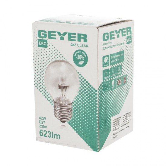 Λάμπα Αλογόνου Σφαιρική G45 42W E27 2700Κ 623lm - FGCL2742