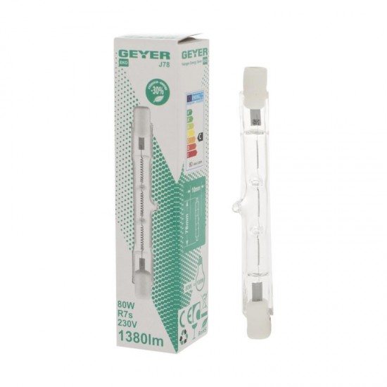Λάμπα Αλογόνου R7s 80W 2700Κ 1380lm 78mm - FR77880