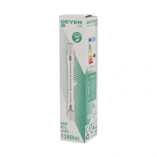 Λάμπα Αλογόνου R7s 80W 2700Κ 1380lm 78mm - FR77880